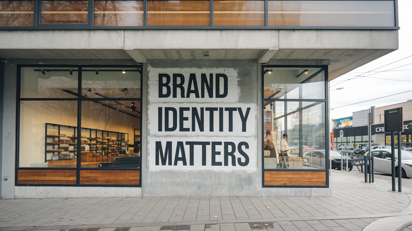 Brand Identity Matters storefront sign.